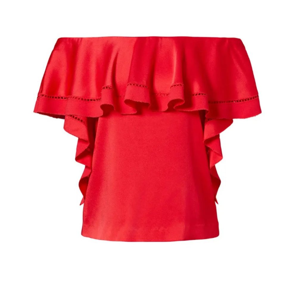 Rachel Zoe Gaia Off-the-Shoulder Crepe Top 8